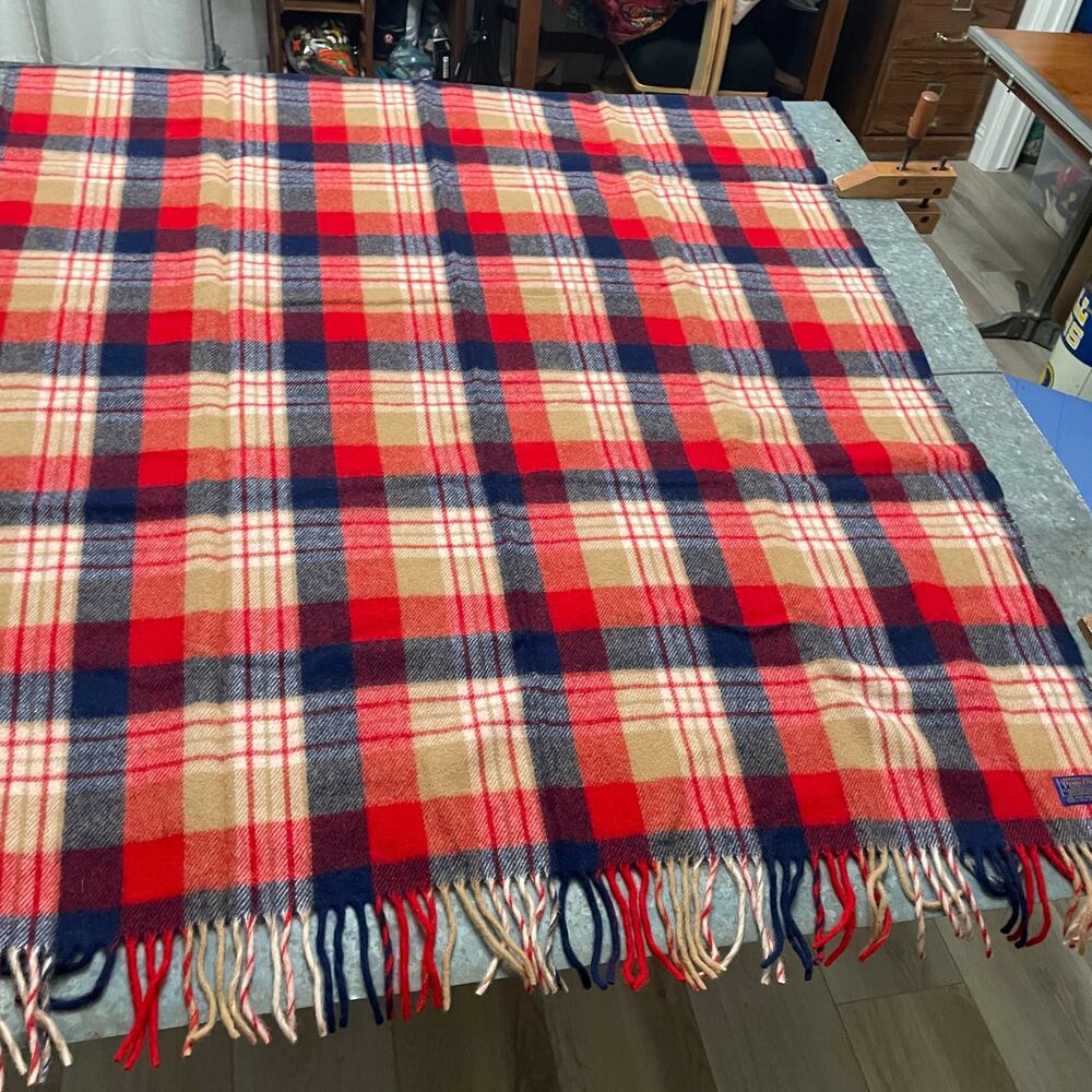 Vintage Pendleton Robe In A Bag Stadium Lap Blanket 52"x70" Virgin Wool Throw - Picture 6 of 16